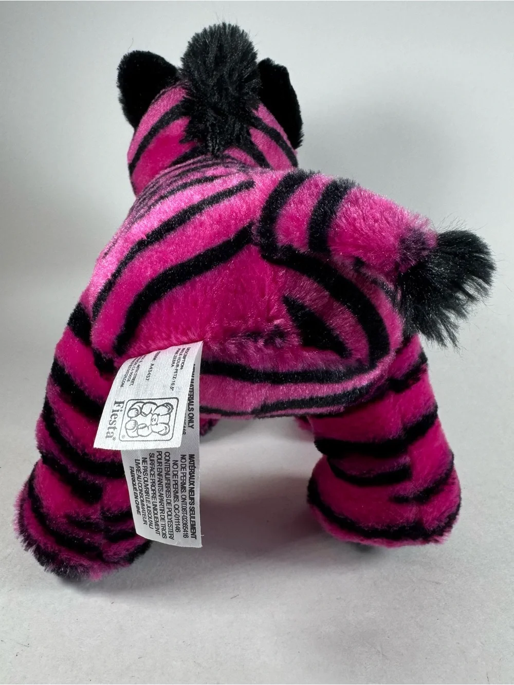 Fiesta Plush Pink Black Striped Zebra 10